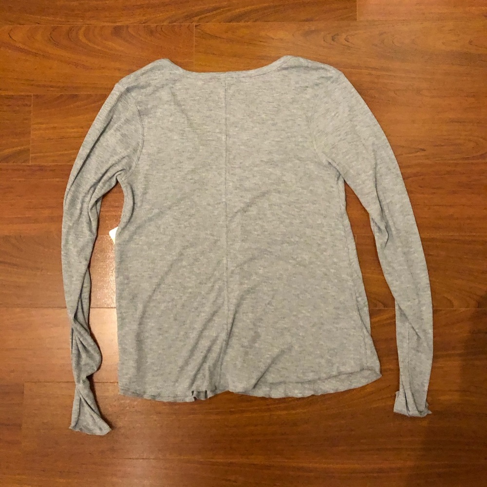 ❌SOLD❌NWT Free People Rock the Boat Gray Tee - Picture 3 of 4